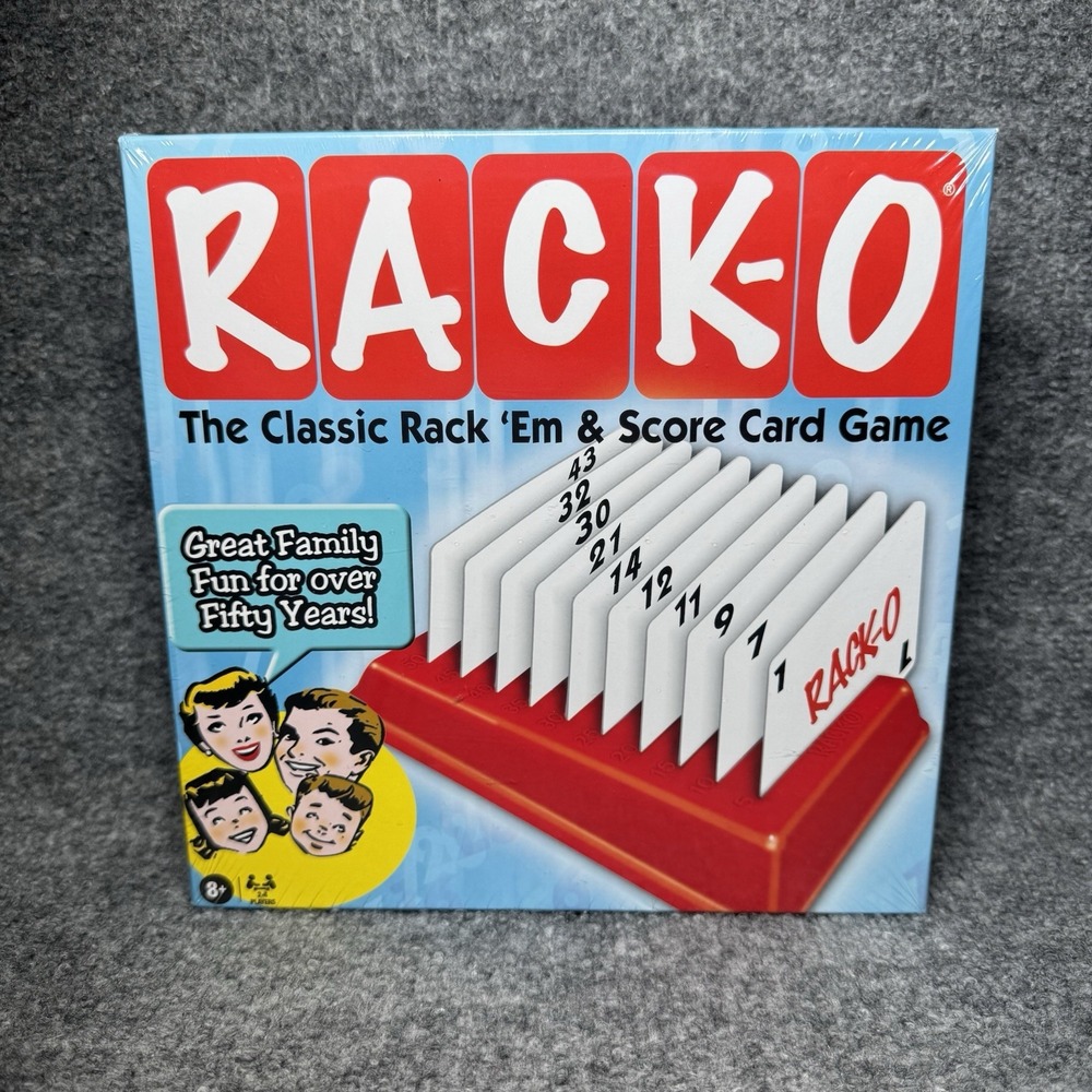 Rack-O The Classic Rack 'Em & Score Card Game 2-4 Players, Ages 8+ NEW SEALED